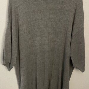 Pronto-Uomo Short Sleeve Men's Gray Sweater-Size 2X US